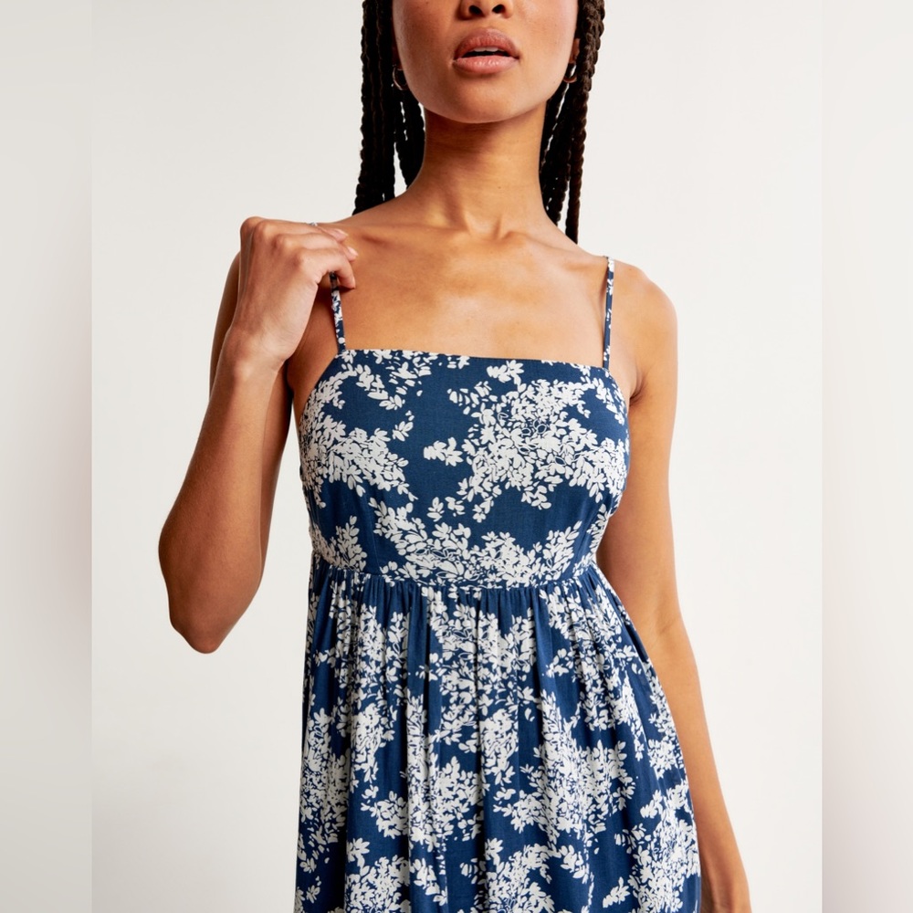 Abercrombie Low Back Tiered Maxi Dress with Pockets - Picture 5 of 6